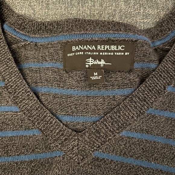 Banana Republic Blue and Gray Striped Sweater - Picture 5 of 5